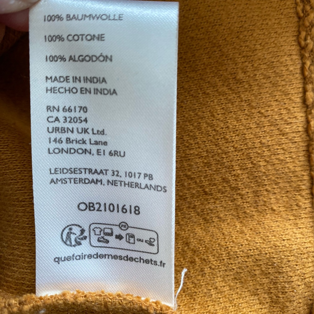 Anthropologie Maeve Textured Single Button Relaxed Blazer - Mustard Brown Size L - Picture 17 of 17
